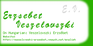erzsebet veszelovszki business card